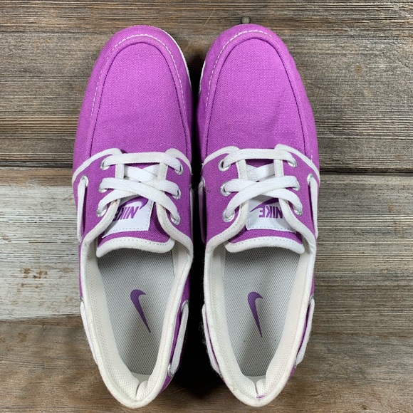 Nike Shoes Nike Post Harbor Purple Canvas Boat Shoes Poshmark
